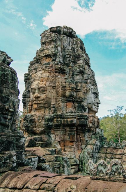 The Bayon Temple in Angkor Wat Cambodia