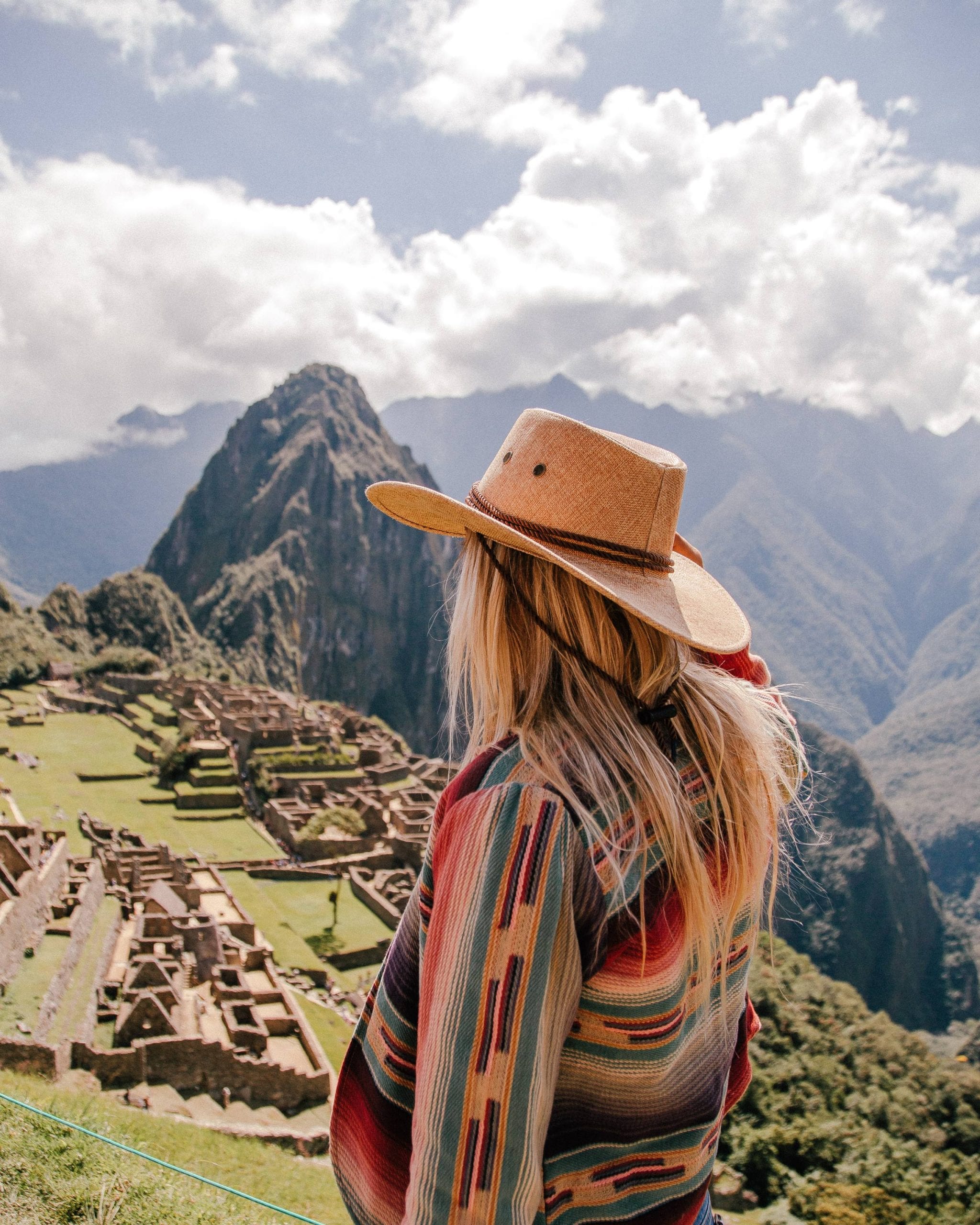 I'm Jess Traveling through Peru at Machu Picchu