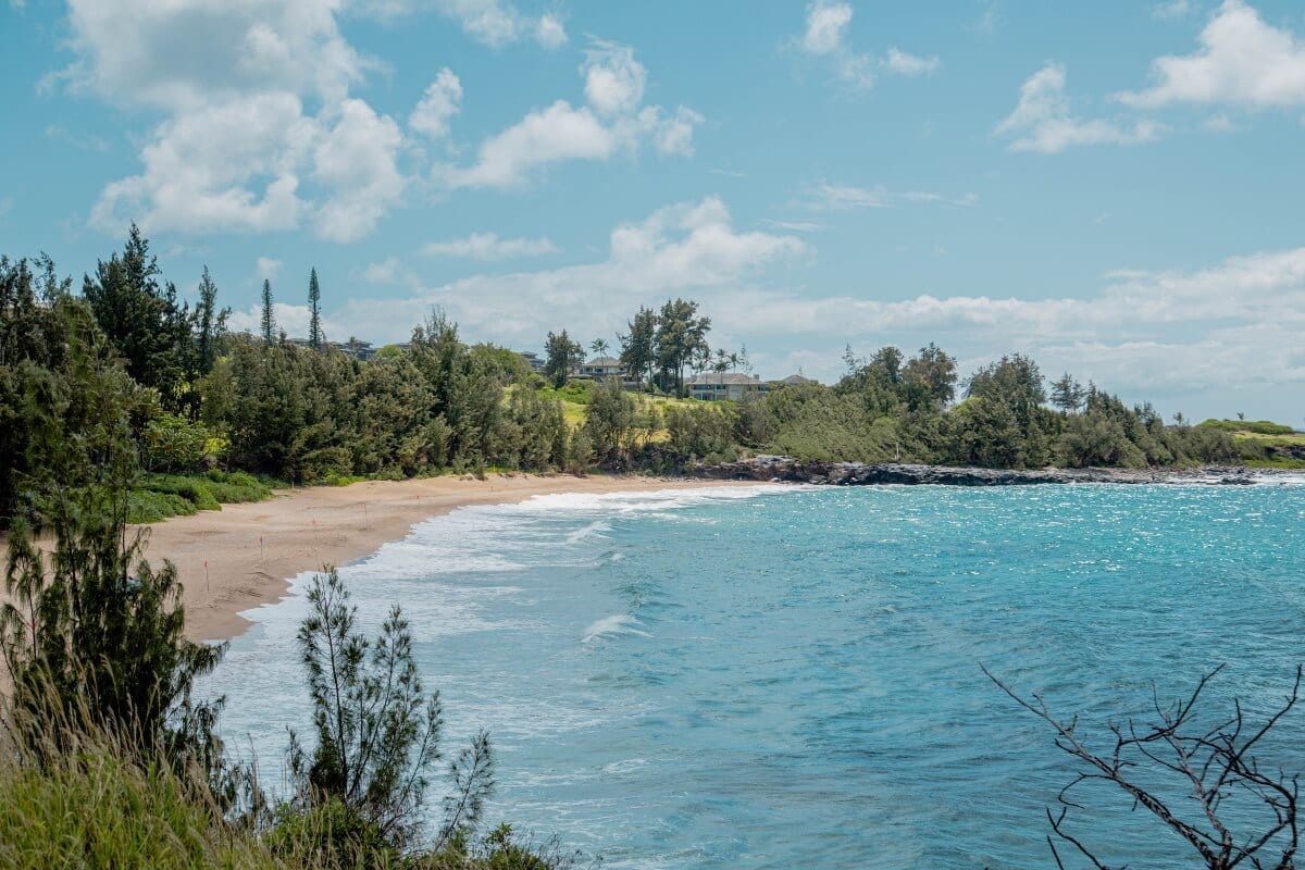 View Flemings Beach from above Dt Flemings Beach in Kapalua Maui