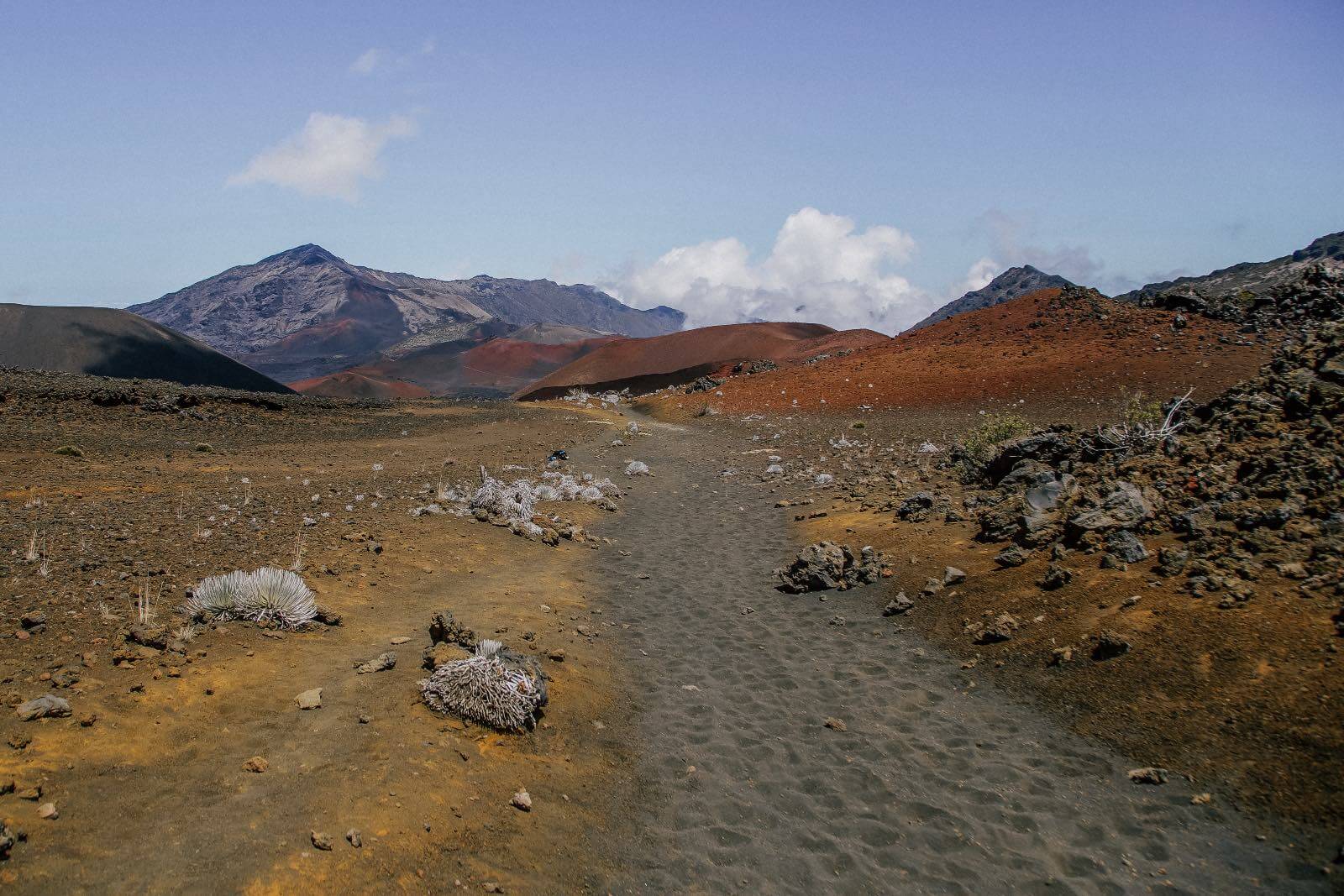 Sliding Sands trail inside Haleakala National Park Maui