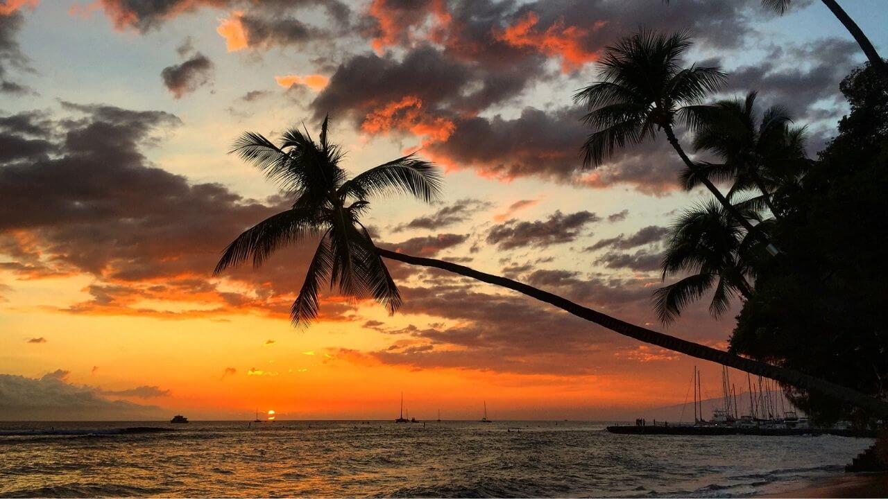 Sunset in Lahaina Maui-2 Sunset at 505 beach Lahaina Maui