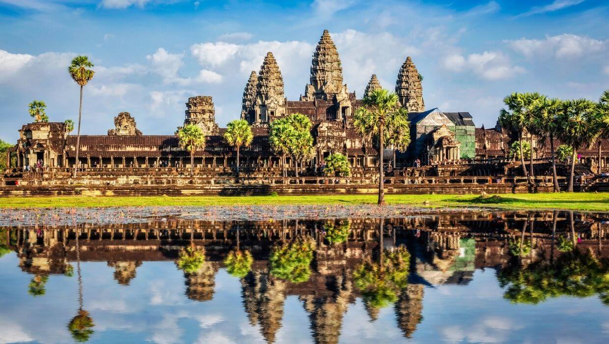 View of Angkor Wat Cambodia. 
