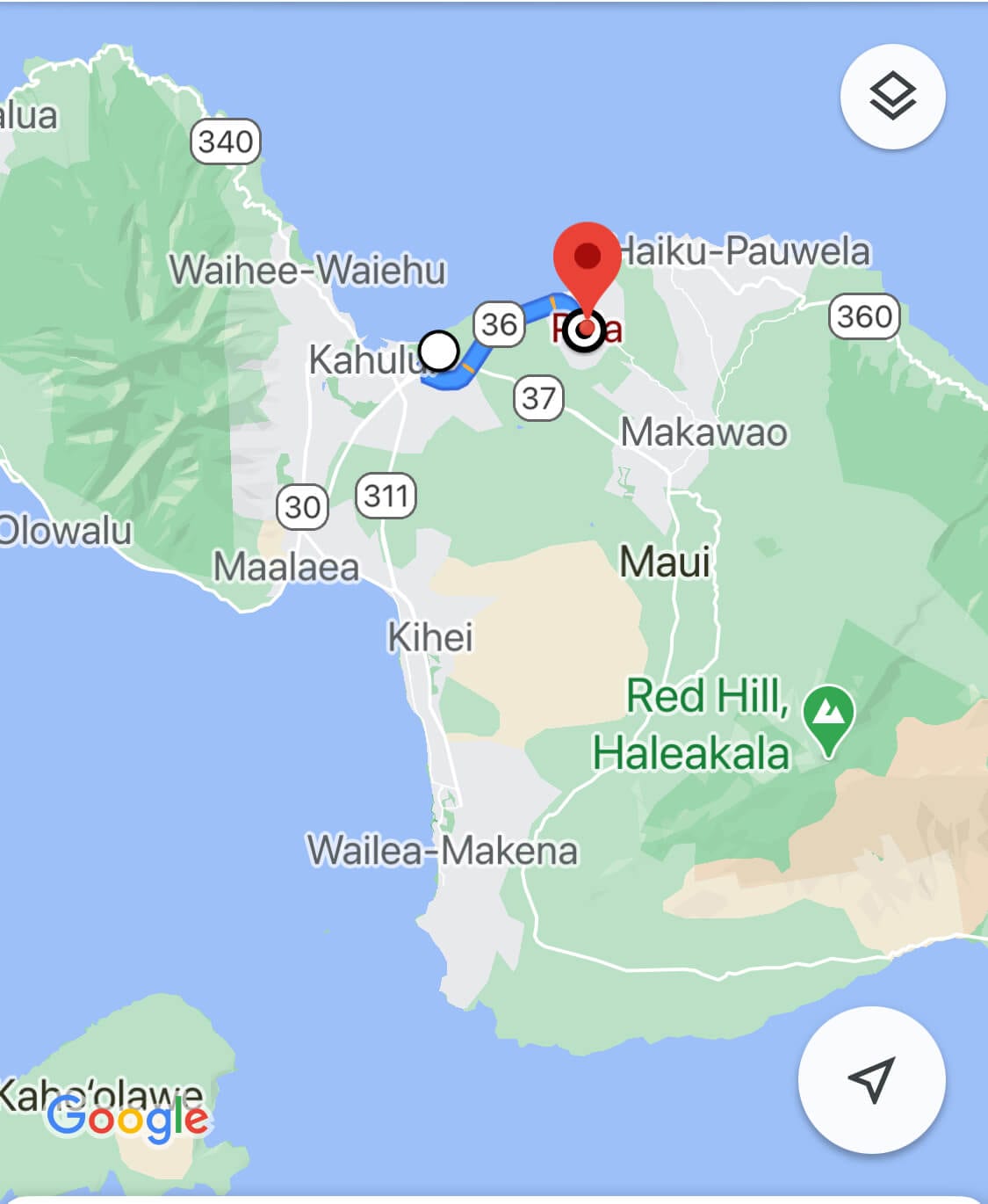 Map of Paia, Maui