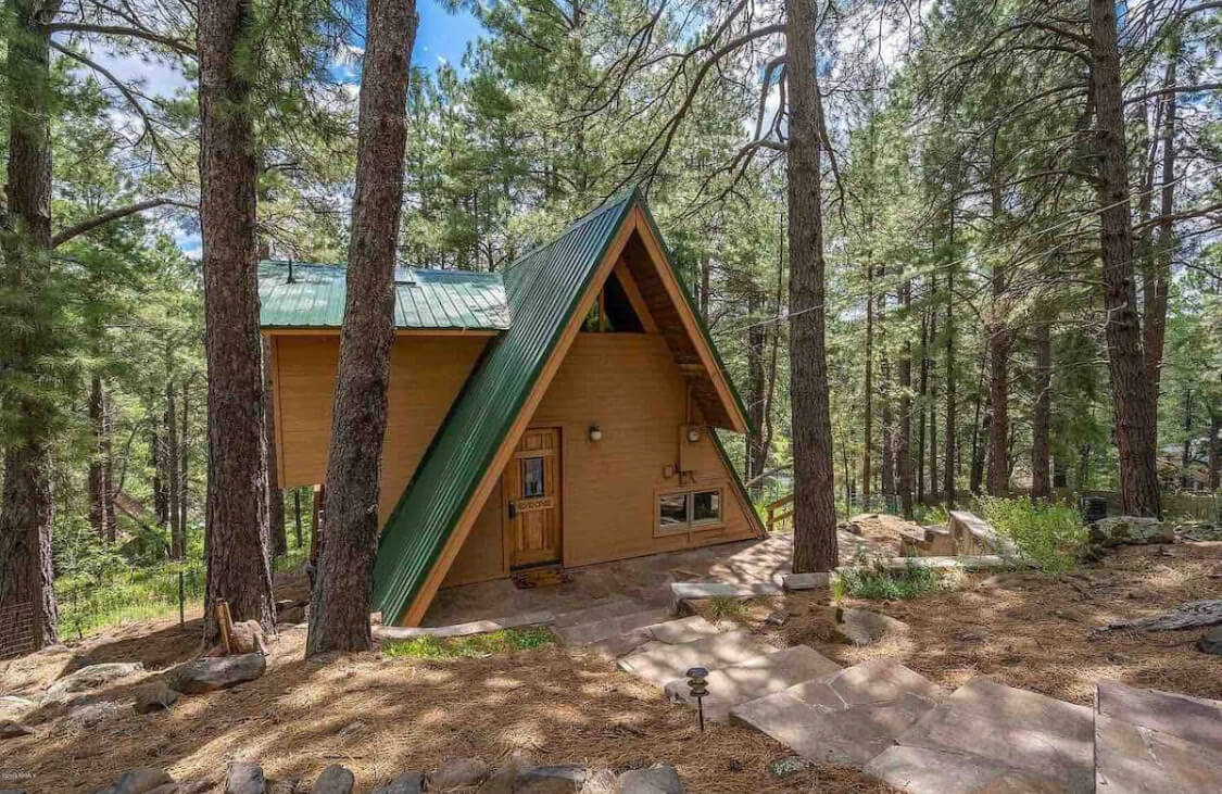 Outside of a Airbnb cabin in Flagstaff Outside of a Airbnb cabin in Flagstaff