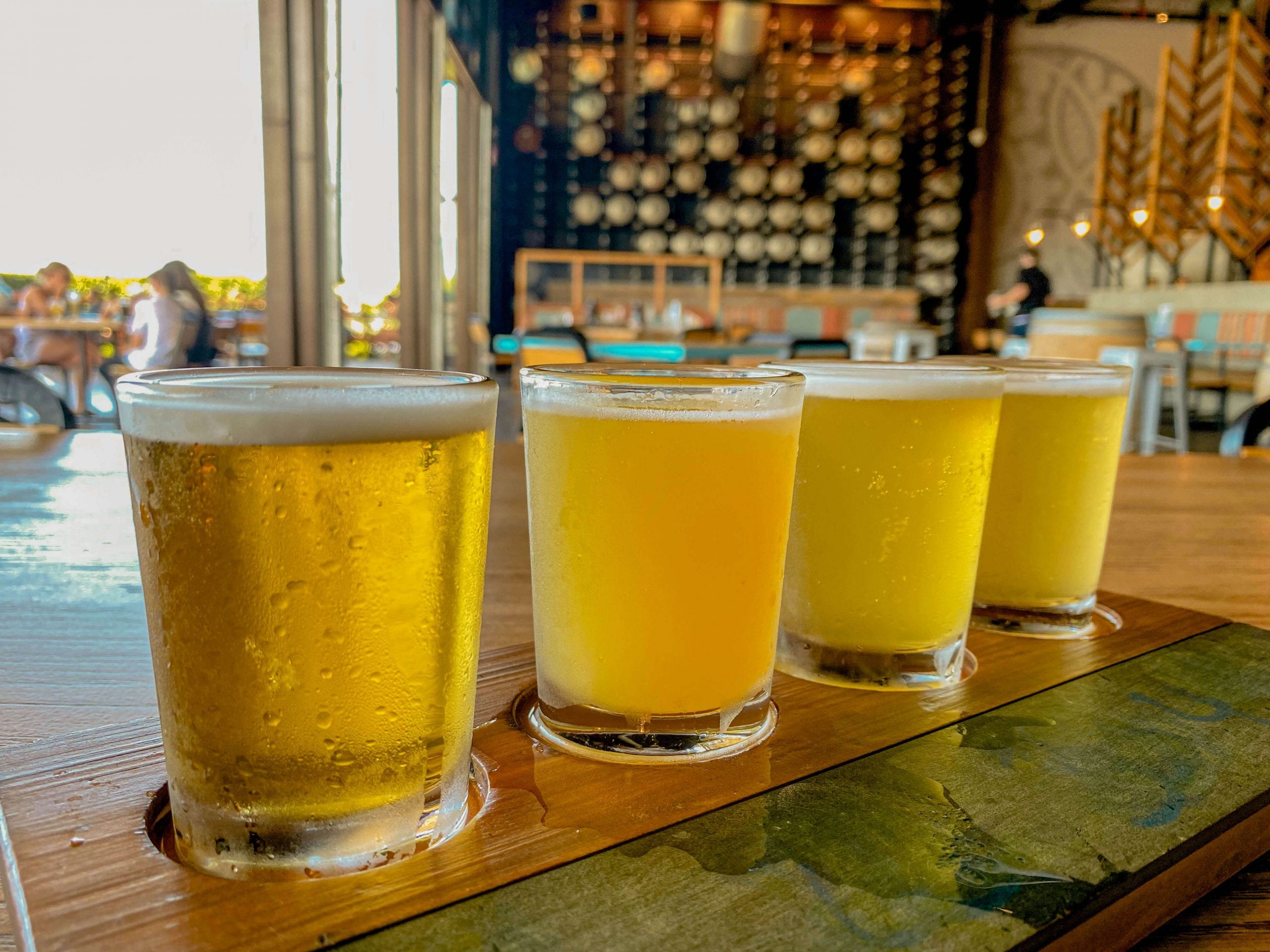 Kihei, Maui Sampling beer at Maui brewco