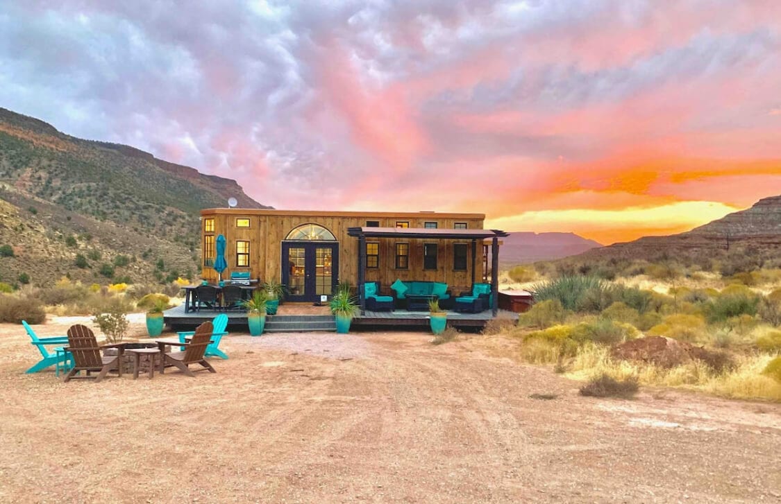 The Ark Tiny home St George Airbnb outside Zion National Park