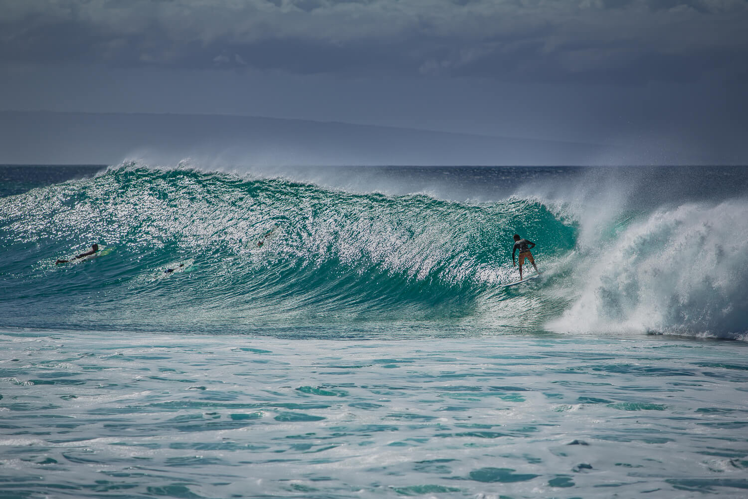 Big wave surfing on Maui