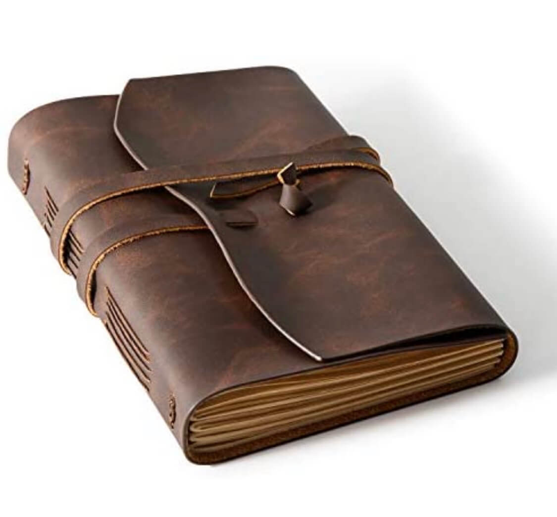 Leather journal for travelers