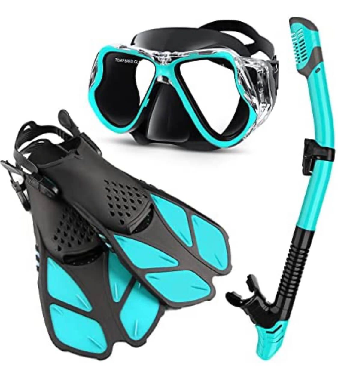 Snorkel and fin mask set 