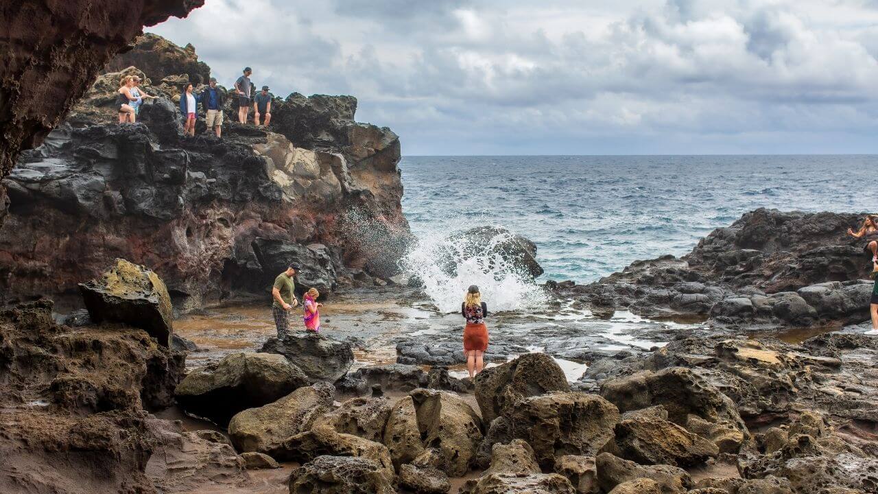 Nakalele Blowhole and Acid War Zone on Maui Nakalele Blowhole and Acid War Zone on Maui