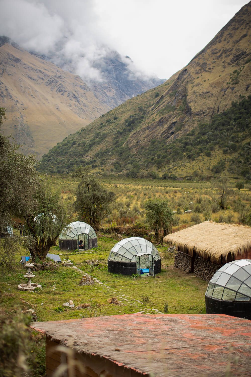 Huts in Soraypampa Camping Huts along the Salkantay Trek