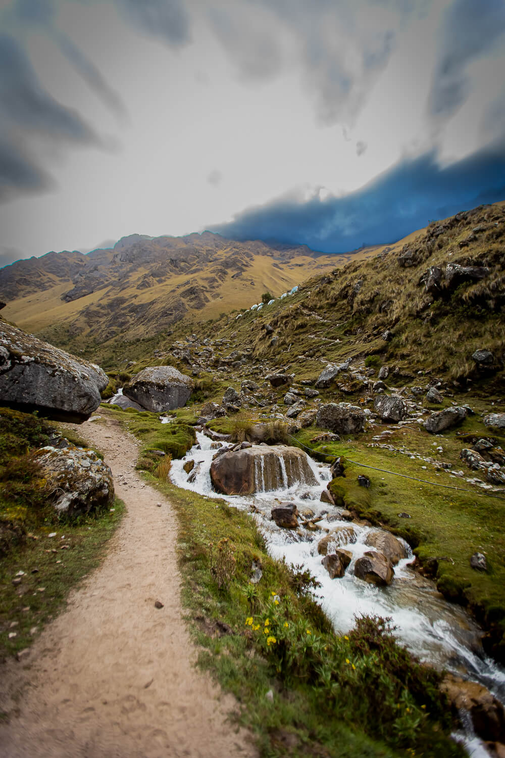 Beautiful mountain landscapes The Salkantay Trek start of Day 2