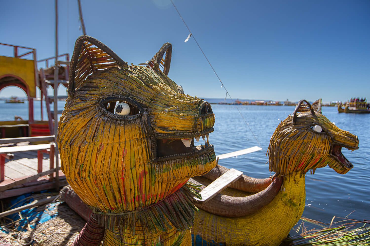 Lake Titicaca in Puno The floating islands of Uros