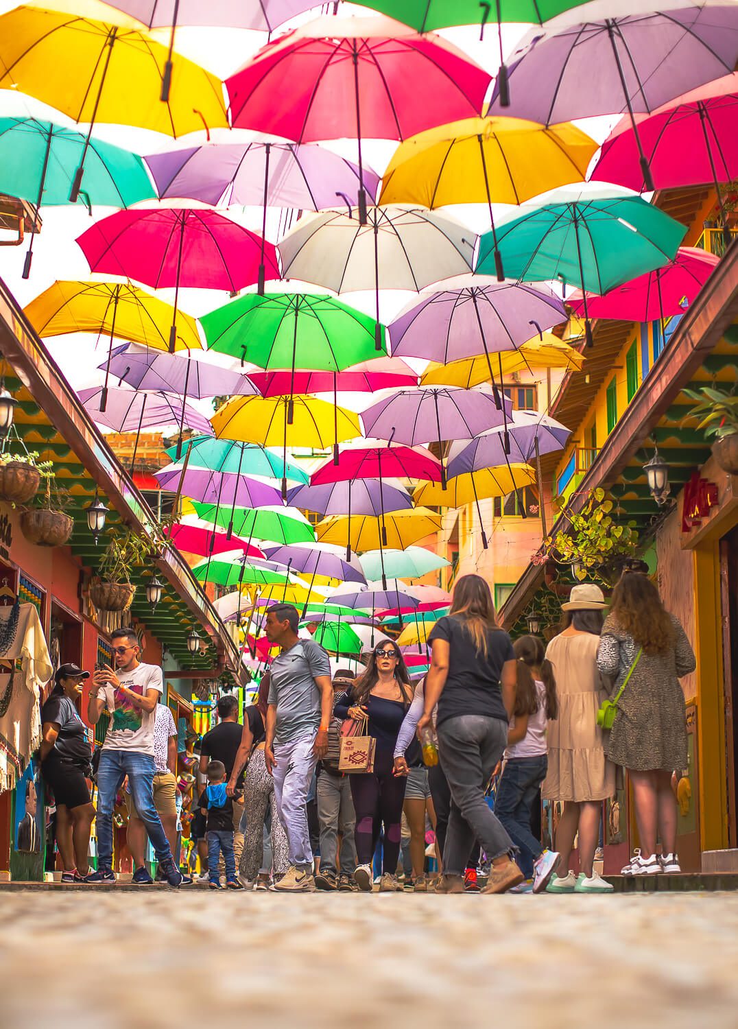 Umbrella street in Guatape Colomnbia Exploring some of the best things to do in Guatape