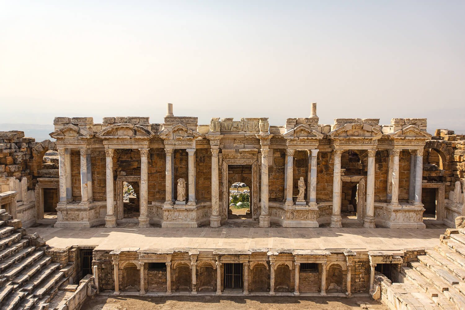 Ancient theater in Hierapolis The theater in Hierapolis