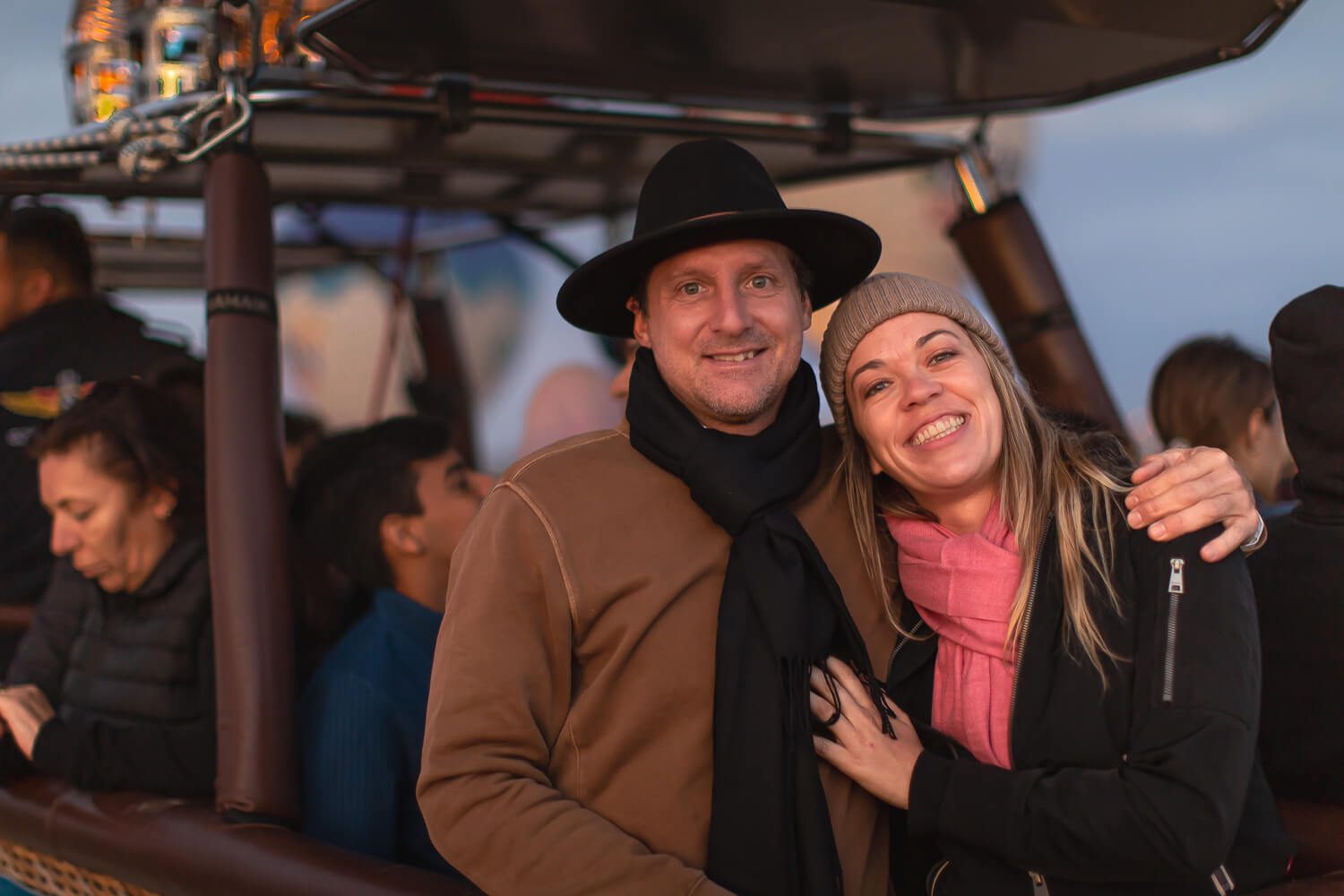 Hot air balloon rides in Turkey Inside a hot air balloon in Cappadocia, Turkey