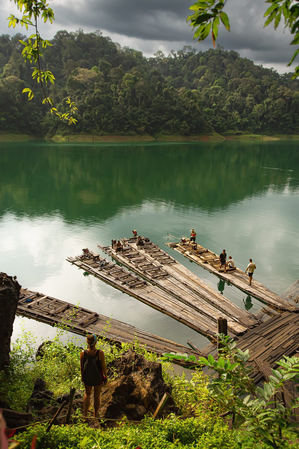 Bamboo raft in Khao Sok National Park