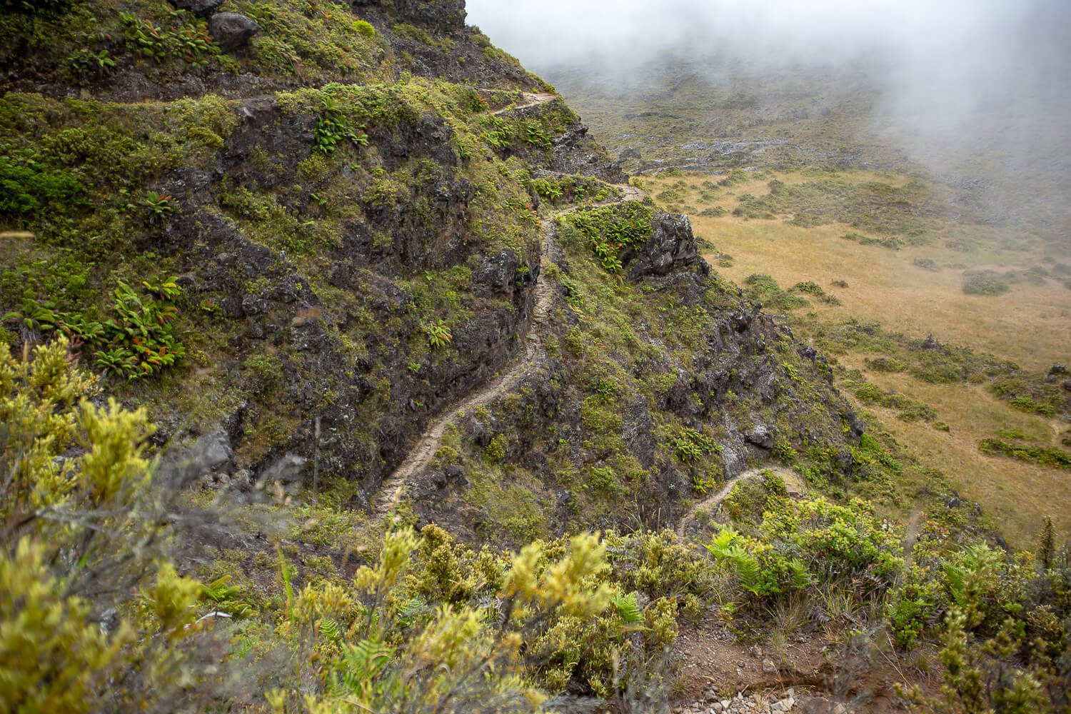 Hiking inside Haleakala Crater 
