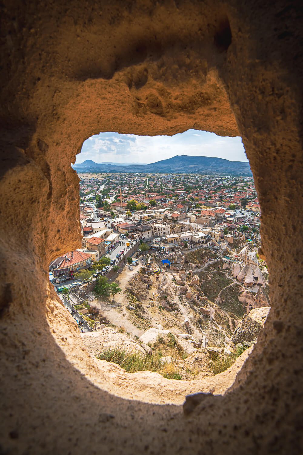 A view from the inside of Uchisar Castle