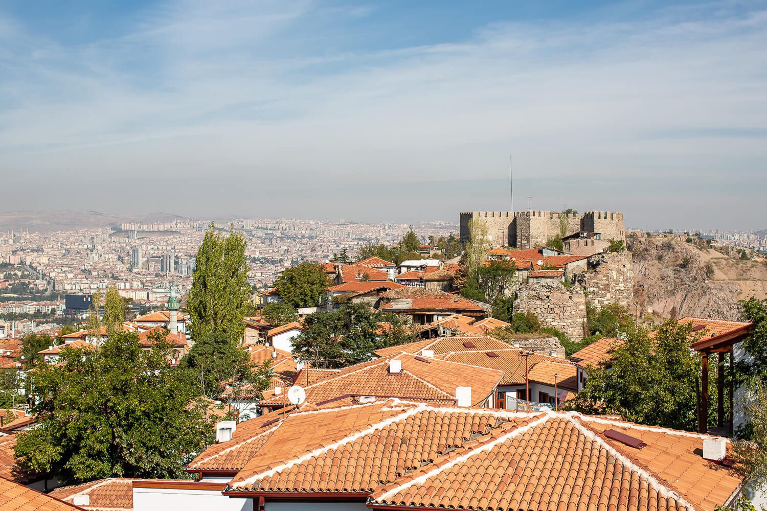 Views from Ankara Castle in Ulus District