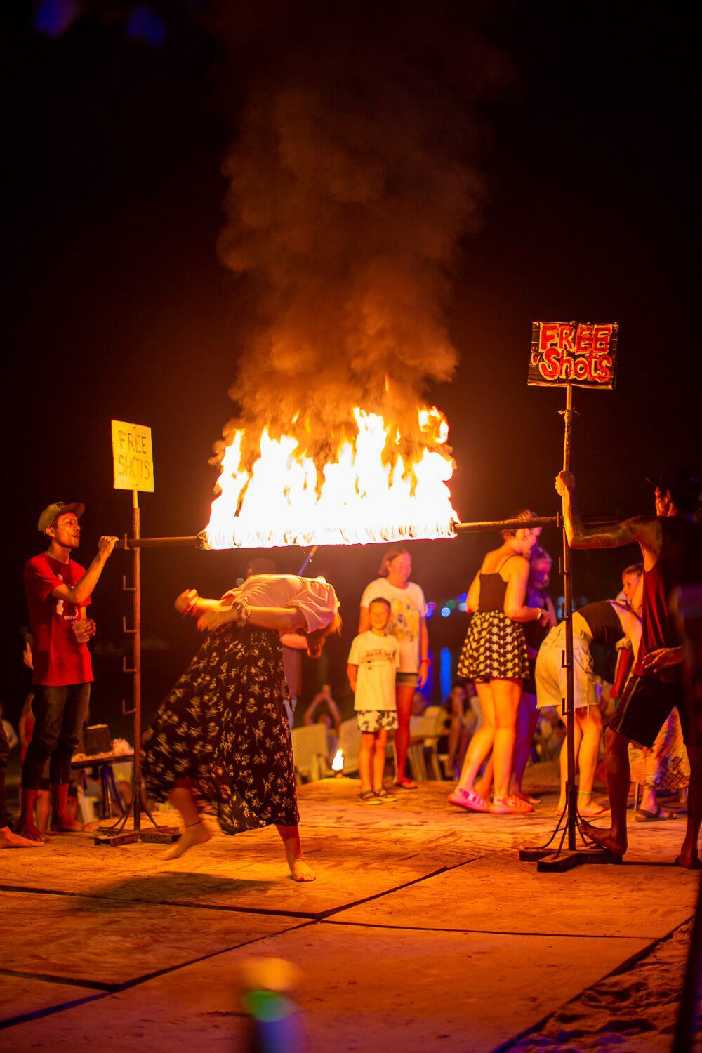 Fire show in the Phi Phi Islands Fire show in the Phi Phi Islands