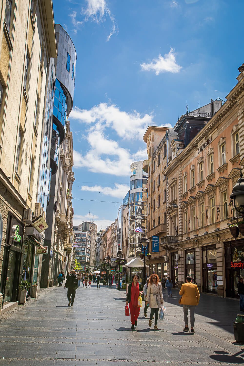 Walking Street in Belgrade<br>
