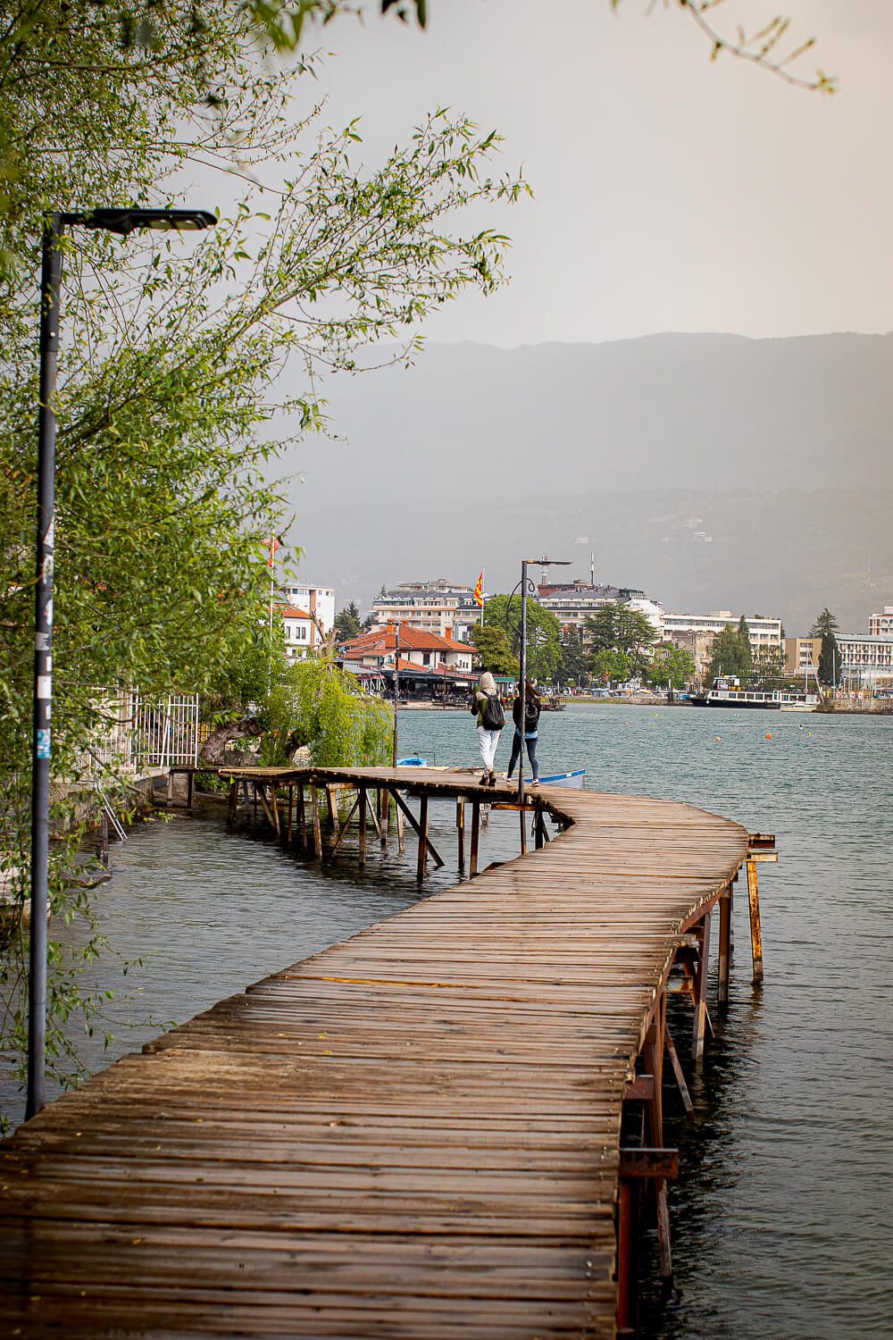 Im Jess Traveling on a bridge in Ohrid