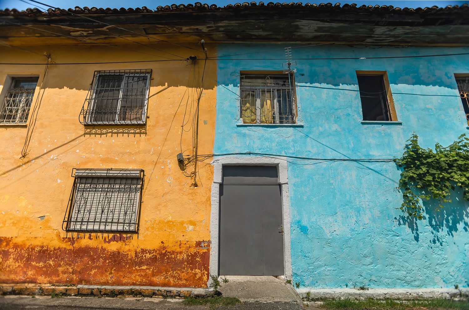 Colorful buildings in Shkoder 