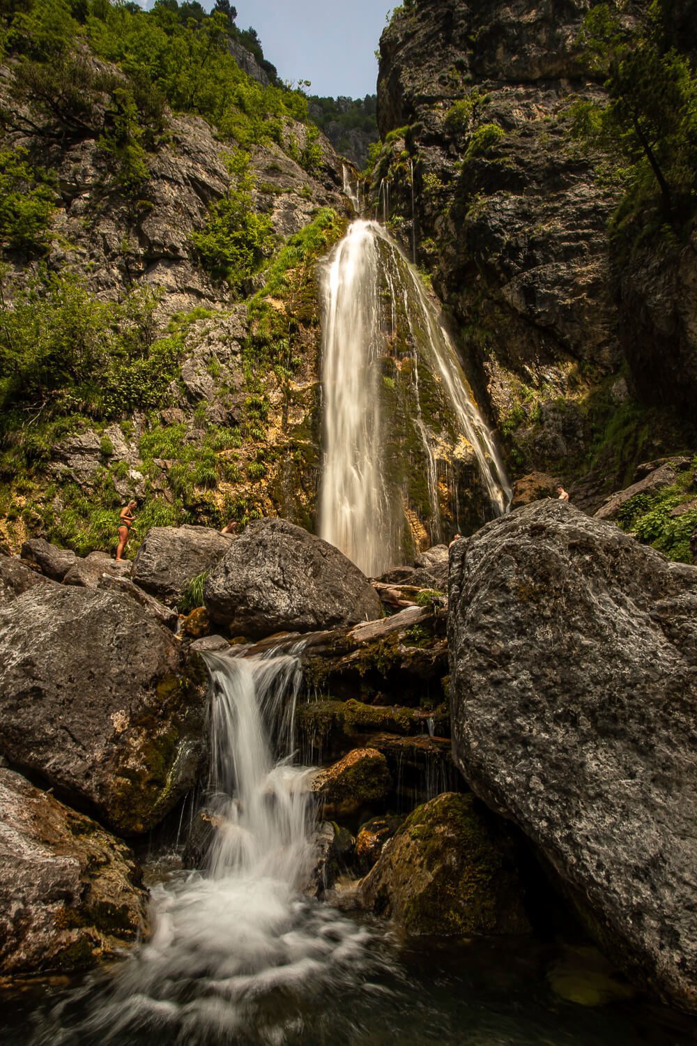 Grunas Waterfall in Theth Albania