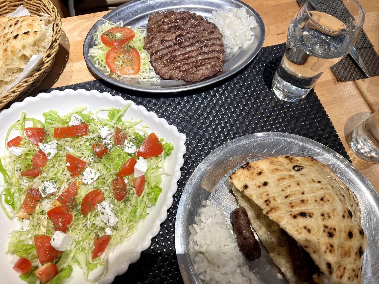 Traditional Bosnian Food Cevapi - a traditional Bosnian Dish