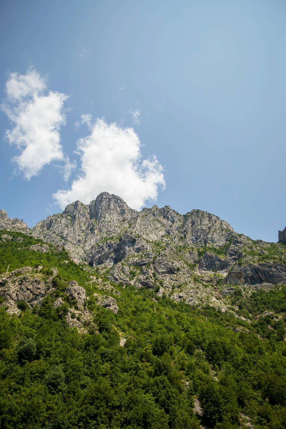 Mountains on Lake Koman, Albania Mountains on Lake Koman, Albania
