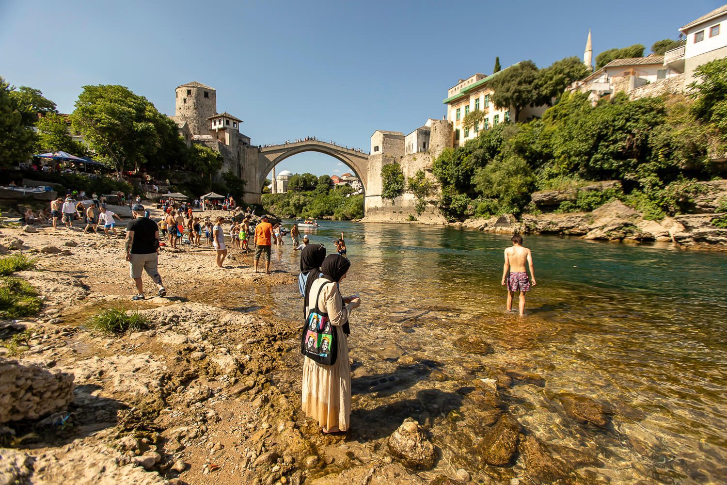 Stari Most from the river Stari Most from the river