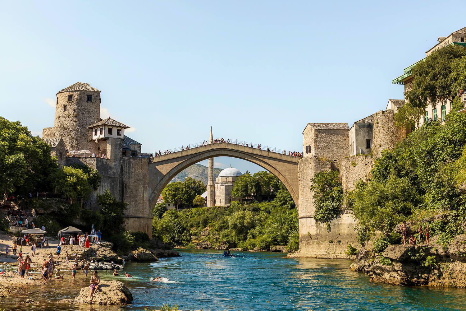 Stari Most from the river Stari Most from the river