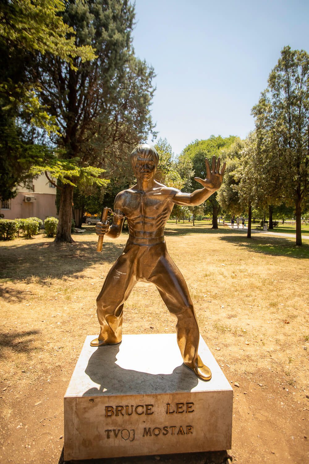 Bruce Lee Statue in Mostar