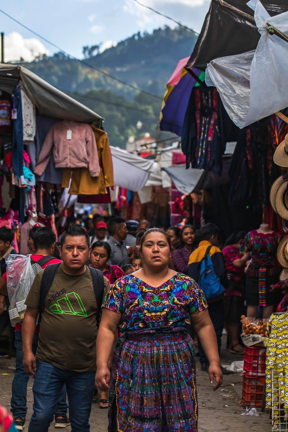 People inside the Chichicastenango Market