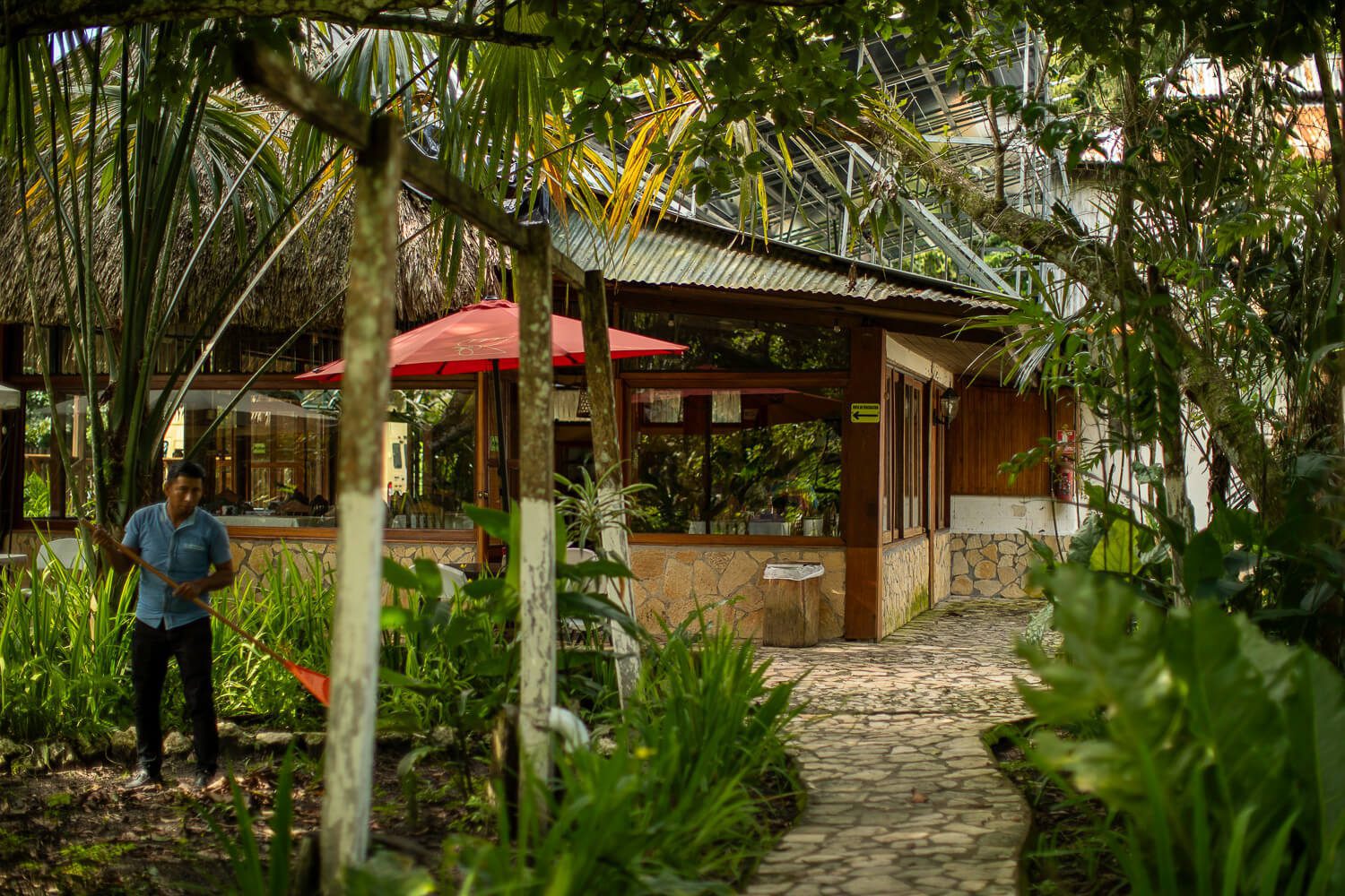 At Jaguar inn inside Tikal