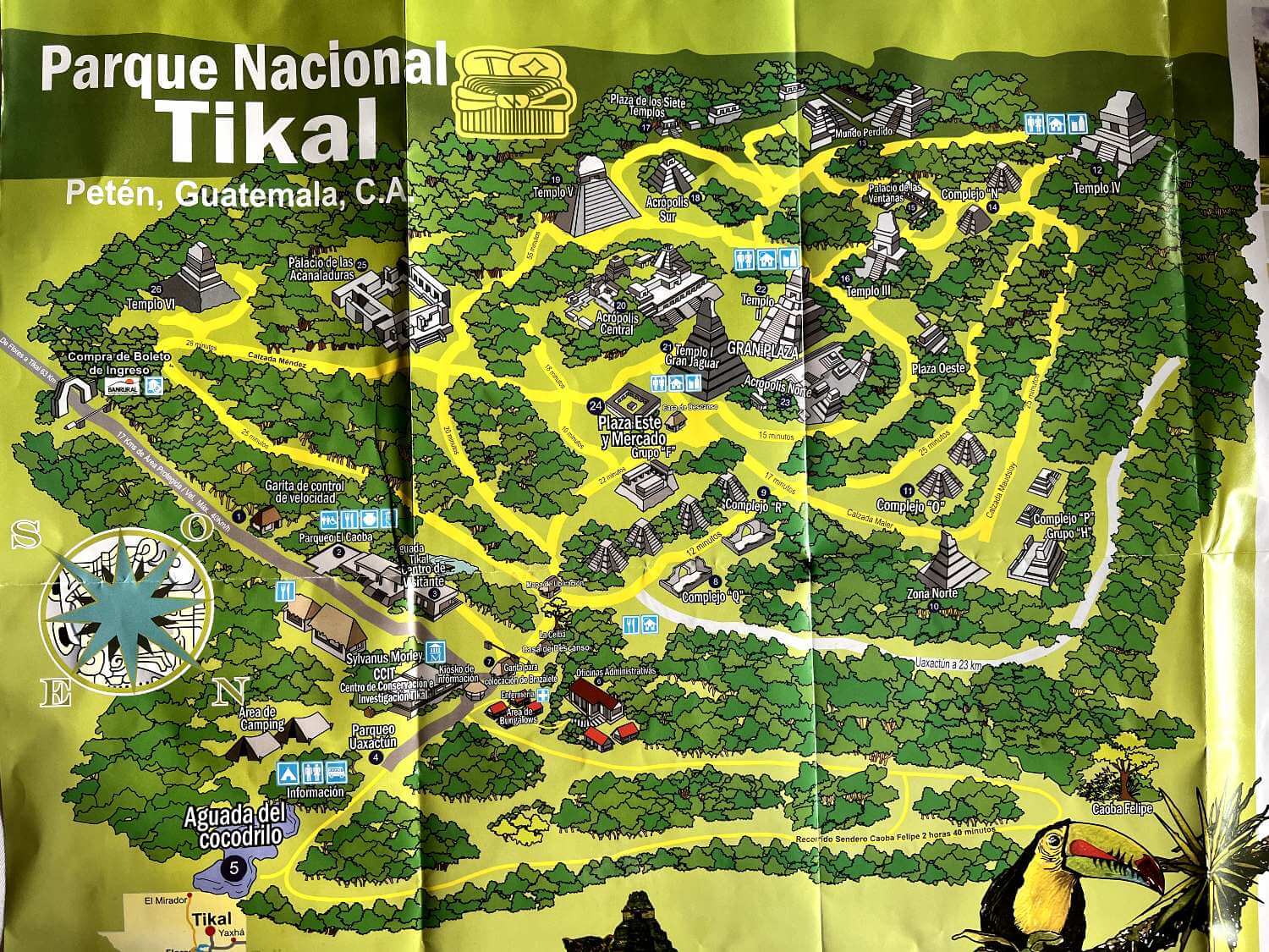 Map of Tikal National Park<br>
