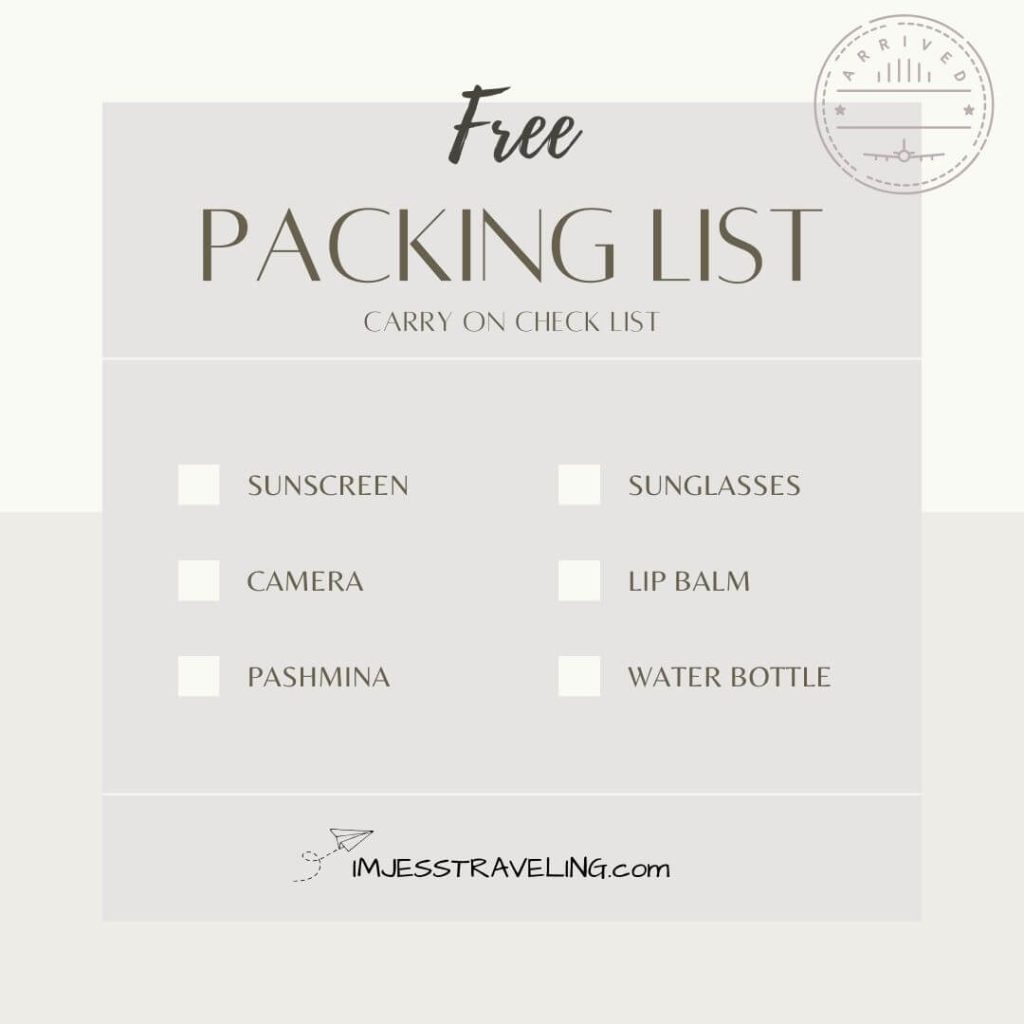 Free packing List sign up
